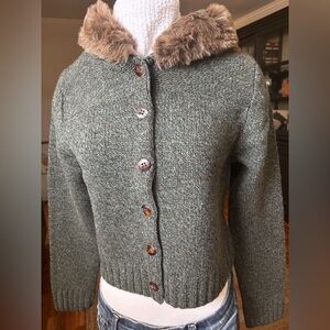 Sundance Private label cropped cardigan sweater.